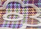 গার্মেন্টসের জন্য 1.0 মিমি টুথব্রাশ প্রিন্ট বোনা ফ্যাব্রিক লেবেল সিলিকন লোগো