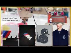 কাস্টম স্ক্রিন প্রিন্টেড প্যাচ ইকো কালি OEKO-TEX শার্ট ট্যাগ ট্যাগ