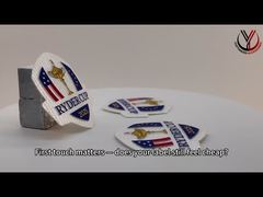 পোশাকের জন্য কাস্টম সিলিকন লোগো বোনা ফ্যাব্রিক লেবেল মুদ্রণ