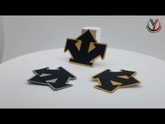 টুইল মুদ্রিত 1 মিমি ধোয়াযোগ্য পোশাকের লেবেল কাস্টম সিলিকন লোগো