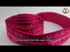 A Closer Look: ODM SGS Supreme Polyester Ribbon Roll Anti Slip Elastic Band Red And White