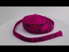 Watch: Jacquard Raised Logo Customized 35mm Loose Elastic Band For Clothing Showcase