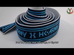 View 40mm Cotton Non Slip Elastic Band With Printed Silicone Logo Demo