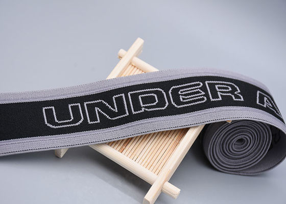 মুদ্রিত নন স্লিপ স্বচ্ছ সিলিকন স্ট্রিপ সহ ডাবল সাইডেড জ্যাকার্ড ইলাস্টিক ব্যান্ড