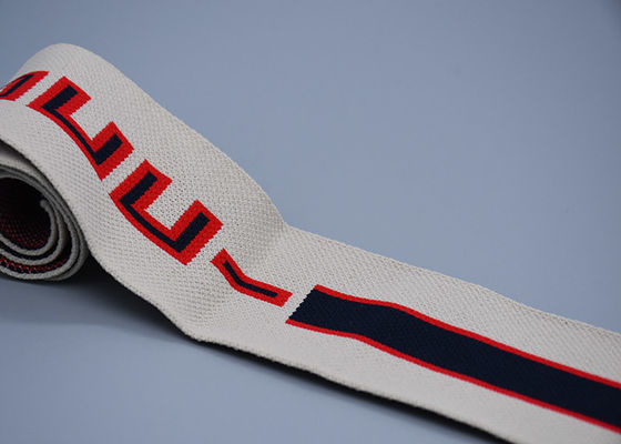 এক পাশের লোগো সহ পোশাক কাস্টমাইজড জ্যাকার্ড ইলাস্টিক ব্যান্ড