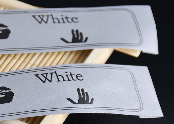 পোশাক কাস্টম 3M প্রতিফলিত লেবেল কালো কালি লোগো সঙ্গে মুদ্রিত