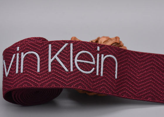 সিলিকন চকচকে লোগো সহ 30mm প্রিন্টেড গার্মেন্ট ইলাস্টিক ব্যান্ড