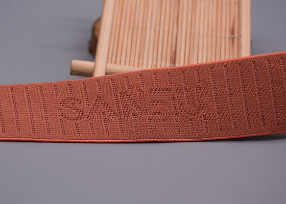 গার্মেন্টের জন্য সিঙ্গেল সাইড সহ 25 মিমি পুনর্ব্যবহৃত জ্যাকার্ড ইলাস্টিক